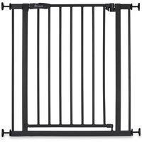 hauck Open N Stop 2, Black - Pressure Fit Baby Gate 75-80 cm for Doors and Stairs, Closes Manually, Opens to Both Sides with One Hand, Metal, Mounting Accessories Included