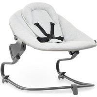 hauck Alpha Bouncer Premium, Light Grey - Baby Seat for Alpha+ Wooden Highchair with 5-Point Harness, Bouncing Frame & Seat Reducer, from Birth up to 9 kg