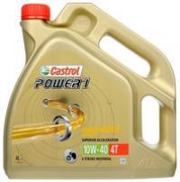 Castrol POWER1 4T 10W-40 Motorcycle Oil 4L, White