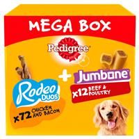 Pedigree Rodeo Duos and Jumbone Mixed Dog Treats Mega Box 780g Dog Chews Gift