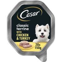 Cesar Classic Terrine Chicken & Turkey 150g, Natural Ingredients - Wet Dog Food