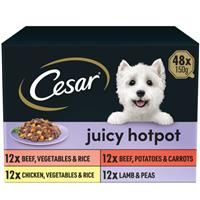 Cesar Juicy Hotpot Selection Dog Food Trays 8 x 150g  wilko