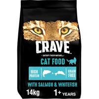Crave Dry Cat Food - High Protein and Grain-Free Cat Food with Salmon and WhiteFish, 7 kg (Pack of 1)