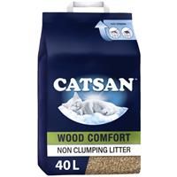 Catsan Wood Comfort Litter 20 Litre Bag, 100 Percent biodegradable, extra absorbent