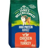 James Wellbeloved Adult High Protein Chicken and Turkey 4 kg Bag, Hypoallergenic Dry Cat Food