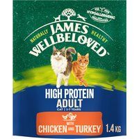 James Wellbeloved Cat Food Adult High Protein Chicken & Turkey 1.4kg
