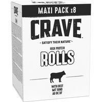 CRAVE High Protein Meaty Rolls with Beef Dog Snacks - 50g