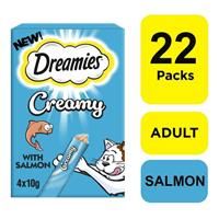 DREAMIES CREAMY Liquid Cat Treats Scrumptious Salmon (4 x 10g pack)