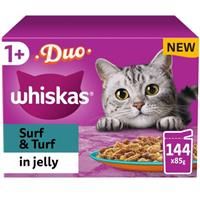 Whiskas 1+ Duo Surf & Turf in Jelly - 48 x 85g