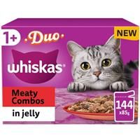 Whiskas 1+ Adult Duo Meaty Combos In Jelly Pouches 12 x 85g