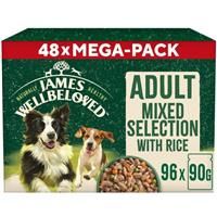 James Wellbeloved Adult Dog Food Mixed Selection in Gravy Pouch 48 x 90 g