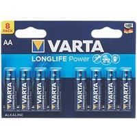Varta Longlife Power AA LR6 Alkaline Batteries   8 Pack