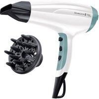 REMINGTON Shine Therapy D5216 Hair Dryer - White & Teal, White,Blue