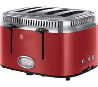 Russell Hobbs NEW 21690 Retro Red 2400W 4 Slice Fast Technology Toaster