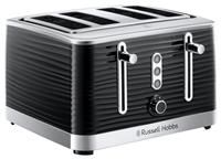 Russell Hobbs Inspire 4 Slice Black Toaster Black and Silver