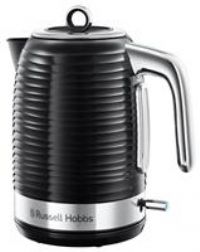 Russell Hobbs 24361 Inspire Electric Fast Boil Kettle, 3000 W, 1.7 Litre, Black with Chrome Accents