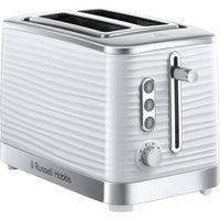 Russell Hobbs 24370 White Inspire High Gloss Plastic Two Slice Toaster