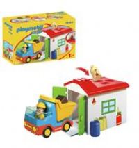 Playmobil 70184 1.2.3 Garbage Truck for Children 18 Months+