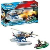 Playmobil City Action 70779 Police Seaplane: Smuggler Pursuit, Floats on Water, Toy for children ages 5+