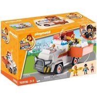 Playmobil DUCK ON CALL 70830 Mobile Operations Centre, With Fire Station and Police Station, Portable Fold-Out Case, Toy for Children Ages 3+