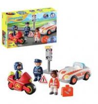 Playmobil 1.2.3 71156 Everyday Heroes, Developmental Early Learning Toys for Toddlers, Police, Fire and Doctor Toy for Children from 18 Months to 4 Years