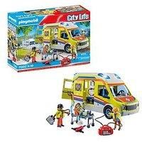 Playmobil 71202 City Life Ambulance with Lights and Sound, toy playset suitable for ages 4+, Multicolor