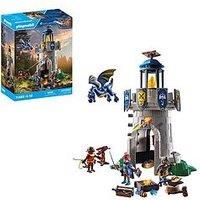 Playmobil 71483 Knights of Novelmore: Knight/'s Tower with Blacksmith and Dragon, Novelmore Knights and Burnham Raiders, fun imaginative role-play, detailed playsets suitable for children ages 4+