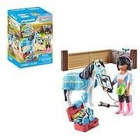 Playmobil 71497 Horses of Waterfall: Horse Therapist, loving care and nourishment for the horses, with bandages and tasty treats, detailed play sets suitable for children ages 4+