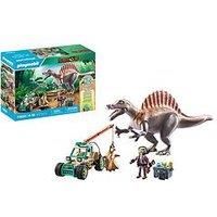 Playmobil | Dinos | Spinosaurus Attack on Dino Excavation | Dinosaur Playset | Action Toy | Adventure Toy for Kids Aged 4+ | 71820