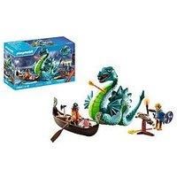 PLAYMOBIL | Viking with Sea Monster | Educational Toy for Ages 4+ | Imaginative Playset | Dragon Figure & Viking Ship | Creativity-Boosting Toy | 71830