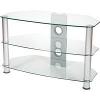 Vivanco 31205 Brisa 1000mm Wide Clear Glass TV Stand