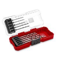 Original Einhell S-CASE 10-Piece Metal Drill bit Set (Made of HSS 4241 Steel, E 6.3 Shank, 135° Split-Point tip, roll-Rolled Type N Spiral incl. Storage Box)