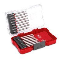 Original Einhell M-CASE 16-piece bit set (for cordless screwdrivers and power drills with 90 mm bits made of sandblasted S2 steel and E 6.3 shank incl. storage box)