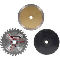 kwb by Einhell 5-Piece Saw Blades Set Mini Hand-Held Circular Saw Accessories (Diameter 89 mm, HSS, HM and Diamond Saw Blade, Suitable for TC-CS 860/1 Mini Circular Saw