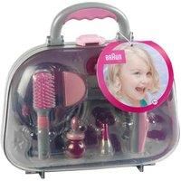 Theo Klein 5873 Braun Satin 7 Mega Hairstyling Set with Hairbrush, Hairdryer and Hair Straightener, Toy, Multi-Colored