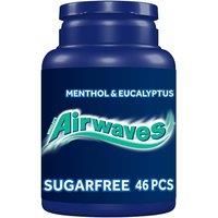 Airwaves Menthol & Eucalyptus Sugar Free Chewing Gum Bottle 46 Pieces