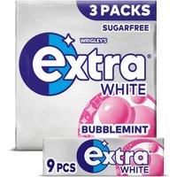 Extra White Bubblemint Sugarfree Chewing Gum Multipack 3 x 9 Pieces
