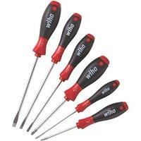 Wiha SoftFinish 6 Piece Pozi Slotted Screwdriver Set 07153 Joiner Mechanic