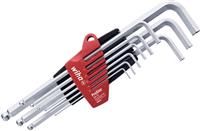Wiha Stiftschlüssel Set mit ProStar Halter (07192) 9tlg. | Innensechskant Satz mit Kugelkopf | Innensechskantschlüssel 1,5/2/ 2,5/3/ 4/5/ 6/8/ 10