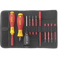 Wiha Screwdriver Set TorqueVario Chrome Vanadium Steel Roll Up Pouch 11 Pieces