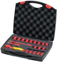 Wiha 43025 Insulated 1/4in Ratchet Wrench Set, 21 Piece (inc. Case) WHA43025