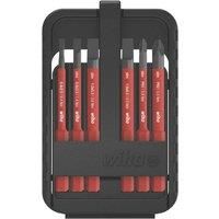Wiha 43160 Slotted Phillips PoziDriv 6 Pcs slimBit Set Case Compact Mobile 43163