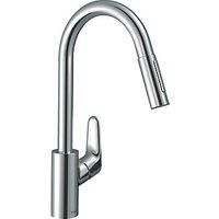 hansgrohe Focus kitchen tap, pull out spray and 150° swivel range 31815000