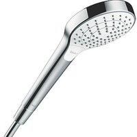 Hansgrohe Croma Select S Hand Shower 110 Vario Water-Saving 9 Litre/min, White/Chrome, 26803400