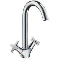 hansgrohe 71285000 Logis Classic 220 Kitchen Tap with Swivel Spout, Chrome, Silver