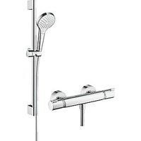 Hansgrohe Exposed Thermostatic Mixed Shower Croma Select RearFed White Chrome
