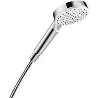 hansgrohe Crometta 100 Vario hand shower, 2 spray modes, white/chrome