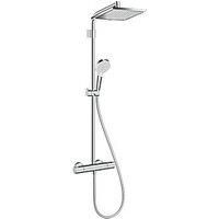 Hansgrohe Thermostatic Mixer Shower Crometta E HP Rear-Fed Exposed 3 Spray Set