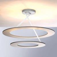 Bopp Stella LED ceiling lamp 2 rings alu/white