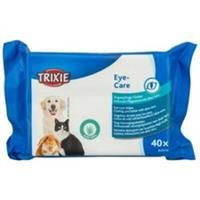 Trixie Pet Eye Care Wipes 40 Pieces Dog Cat Small Animal Grooming Tear Stains